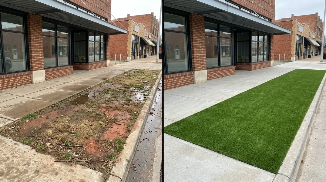 Result artificial grass installation in Tulsa - Tulsa Artificial Grass Installation