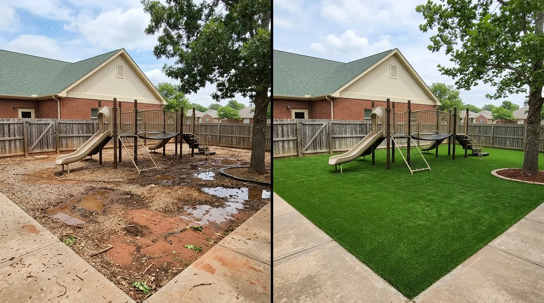 Result artificial grass installation in Tulsa - Tulsa Artificial Grass Installation