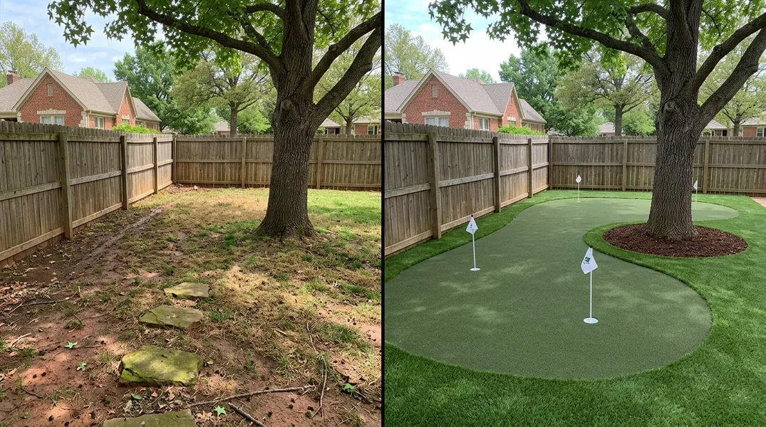 Result artificial grass installation in Tulsa - Tulsa Artificial Grass Installation