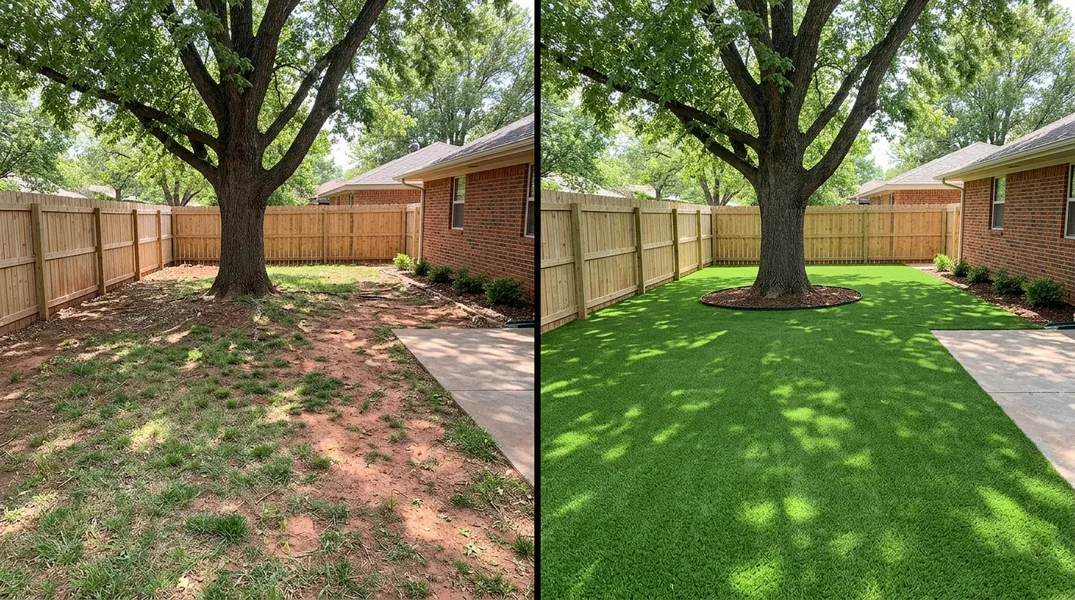 Result artificial grass installation in Tulsa - Tulsa Artificial Grass Installation