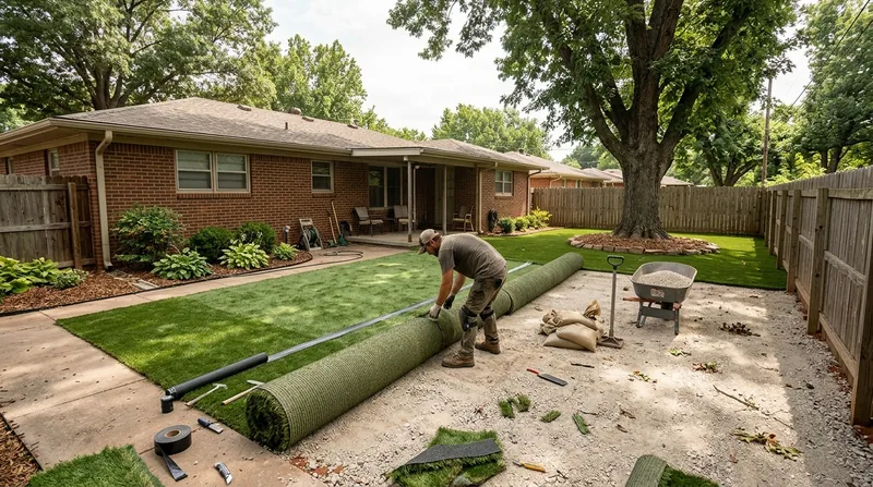 Residential Artificial Grass Installation Tulsa